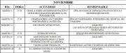 Actividades noviembre 