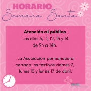 HORARIO ATENCIÓN SEMANA SANTA 