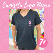 CAMISETA SOLIDARIA NEGRA LOGO 