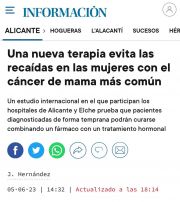 AVANCES INSVESTIGACIÓN CÁNCER DE MAMA 