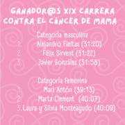 GANADOR@S XIX CARRERA CONTRA EL CANCER DE MAMA
