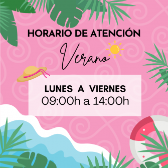 HORARIO DE ATENCIÓN DE VERANO 2026